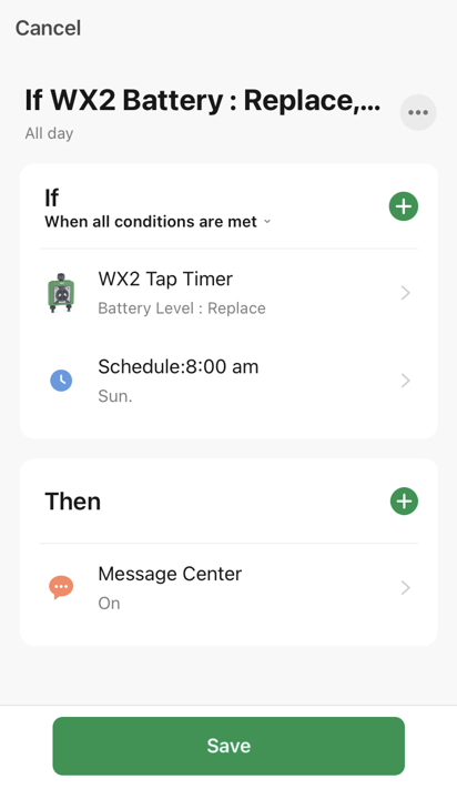 Scenario screen